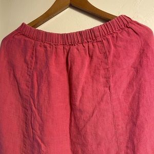 FLAX bright pink linen skirt Sz am
